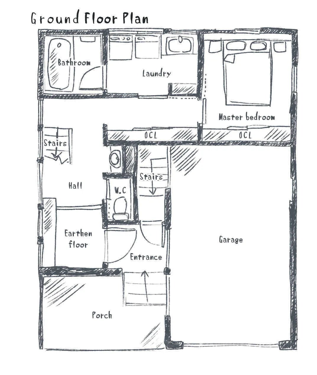 ヒュッゲ1階プラン