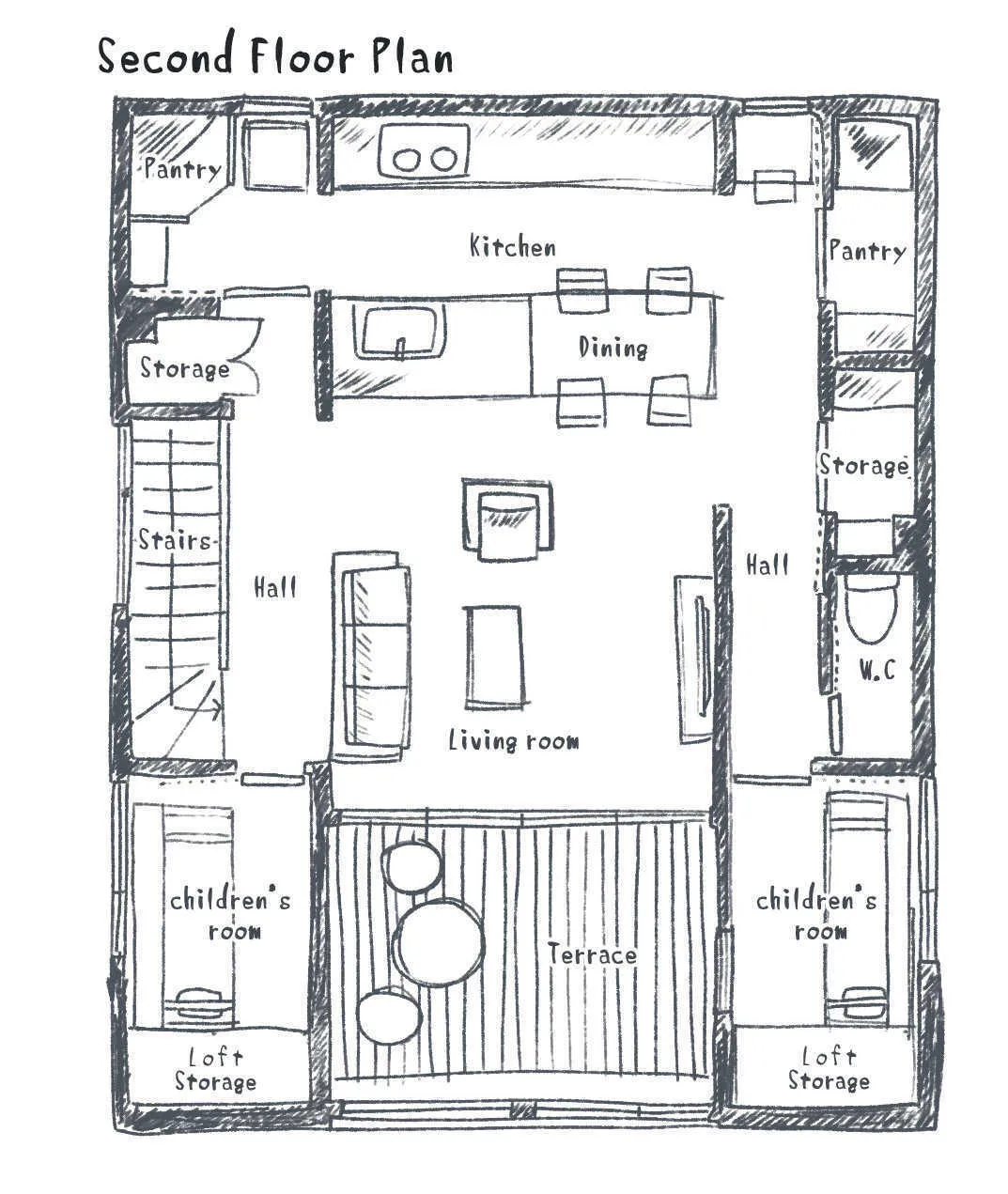 ヒュッゲ2階プラン
